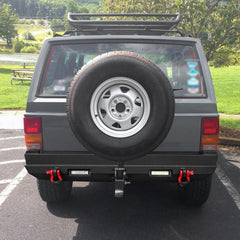 Rear Bumper for 1989-2001 Jeep Cherokee with LED Lights & D-Rings-6