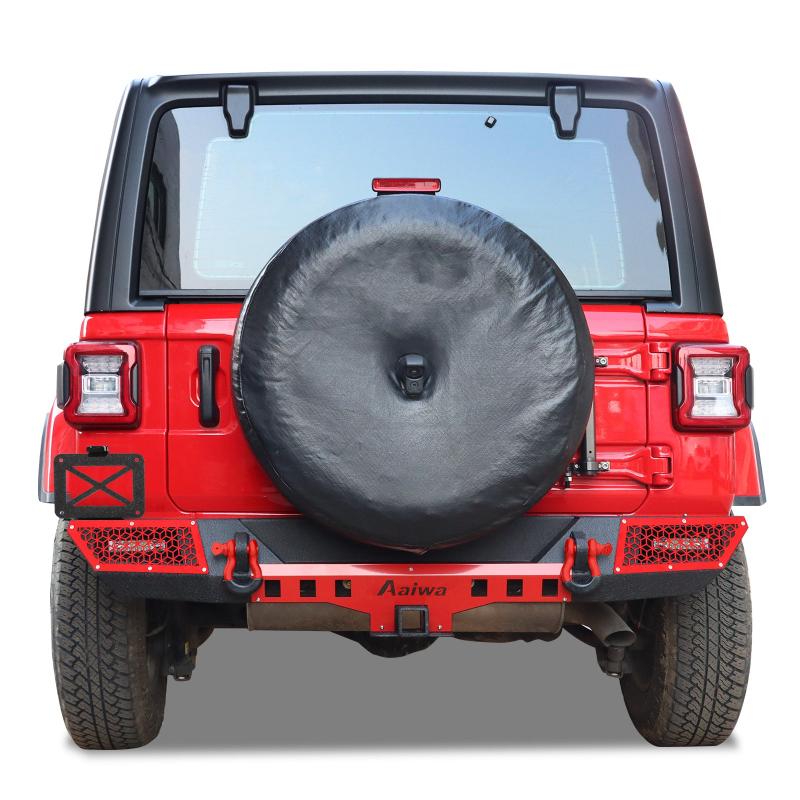 Rear Bumper for 2018-2023 Jeep Wrangler JL/JLU with LED Lights & D-Rings-7