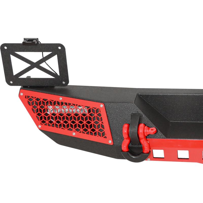 Rear Bumper for 2018-2023 Jeep Wrangler JL/JLU with LED Lights & D-Rings-3