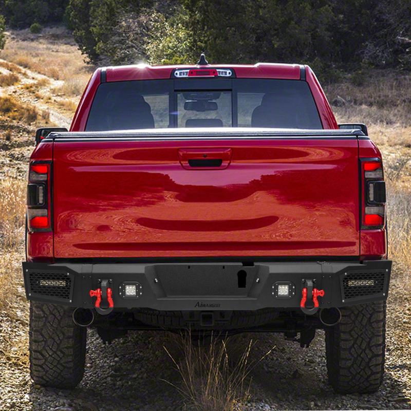 Rear Bumper for 2019-2022 RAM 2500丨3500 with LED lights & D-Rings & Sensor Holes-7