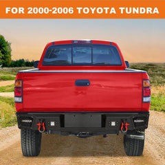 Rear Bumper Compatible with 2000-2006 Toyota Tundra with LED Lights & D-Rings-2