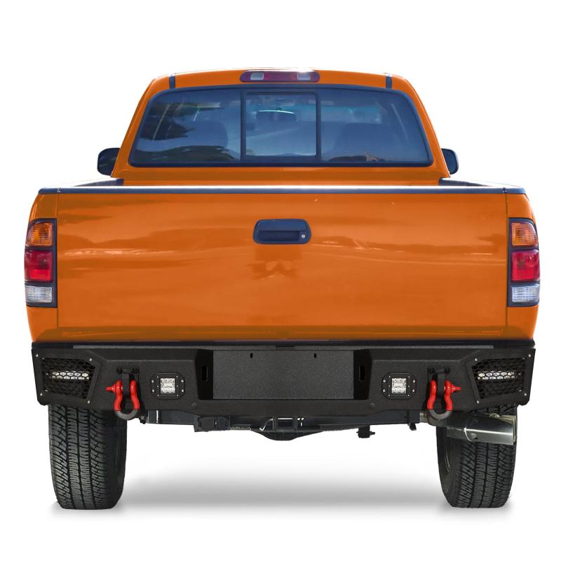 Rear Bumper Compatible with 2000-2006 Toyota Tundra with LED Lights & D-Rings-7