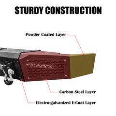 Rear Bumper Compatible with 2010-2018 RAM 2500丨3500 with Winch Plate and LED lights-5