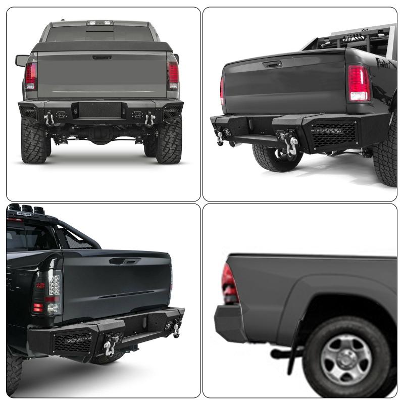 Rear Bumper Compatible with 2010-2018 RAM 2500丨3500 with Winch Plate and LED lights-7