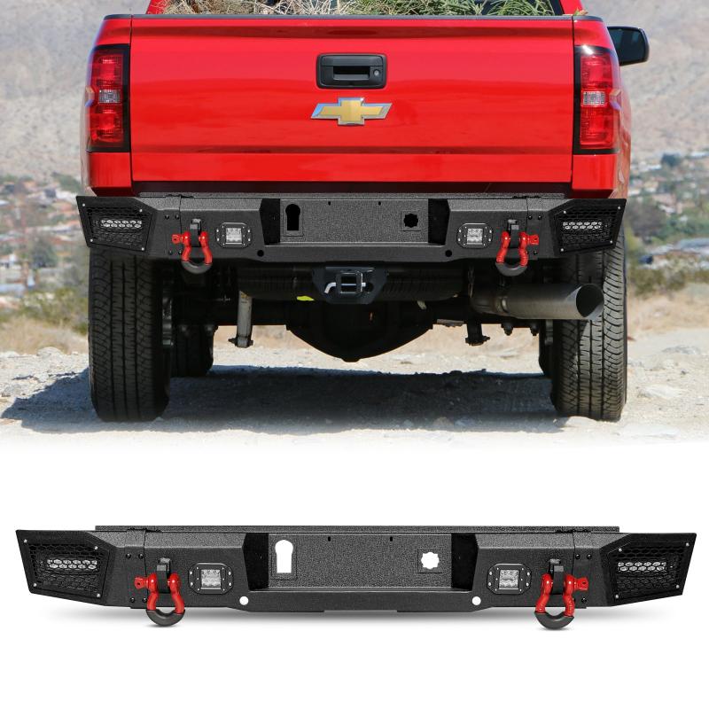Rear Bumper Compatible with 2015-2019 Chevy Silverado 2500丨3500 / GMC Sierra 2500丨3500-1