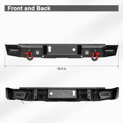 Rear Bumper Compatible with 2015-2019 Chevy Silverado 2500丨3500 / GMC Sierra 2500丨3500-2