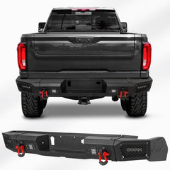 Rear Bumper for 2020-2023 GMC Sierra 2500/3500 with LED Light & Sensor Holes-6