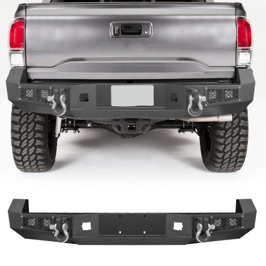Rear Bumper for Toyota Tacoma 2005-2015 with 4 LED Lights and 2 D-ring-1