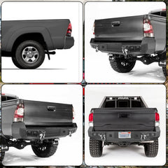 Rear Bumper for Toyota Tacoma 2005-2015 with 4 LED Lights and 2 D-ring-6