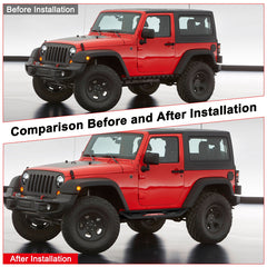 Steel Side Steps for 2007-2018 Wrangler JK 2-Door-4