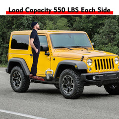 Steel Side Steps for 2007-2018 Wrangler JK 2-Door-9