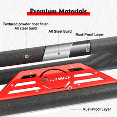 Steel Side Steps for 2007-2018 Wrangler JK 4 Doors-3