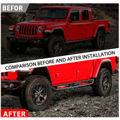 Steel Side Steps for 2018-2024 Wrangler JLU 4 Doors-04