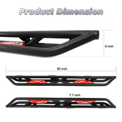 Steel Side Steps for 2020-2024 Jeep Gladiator JT 4 Doors-3