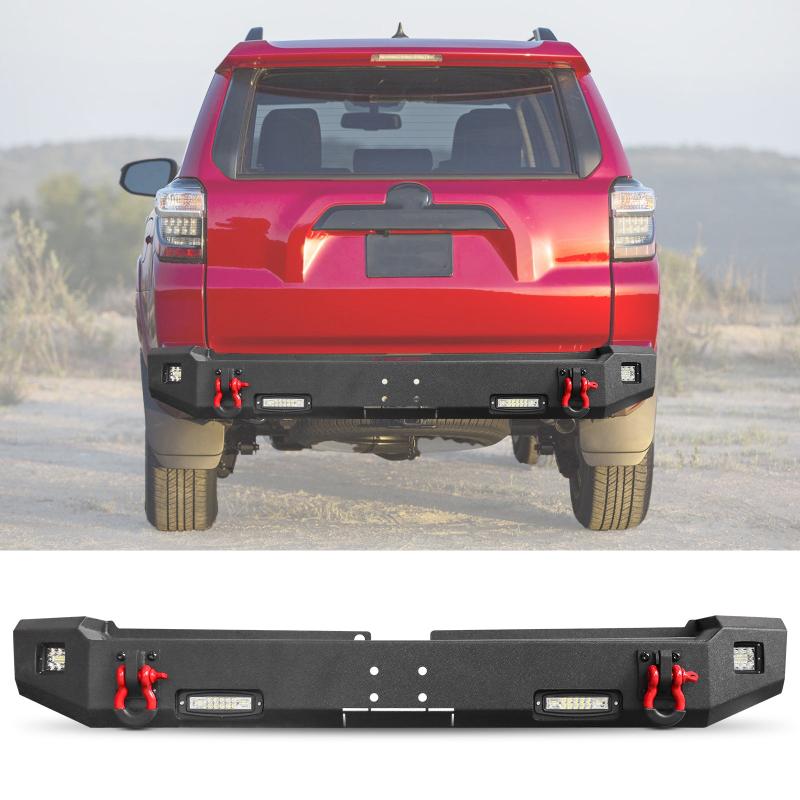 Steel Rear Bumper with LED Lights & D-Rings Fit 2015-2020 Toyota 4Runner-1
