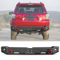 Steel Rear Bumper with LED Lights & D-Rings Fit 2015-2020 Toyota 4Runner-1