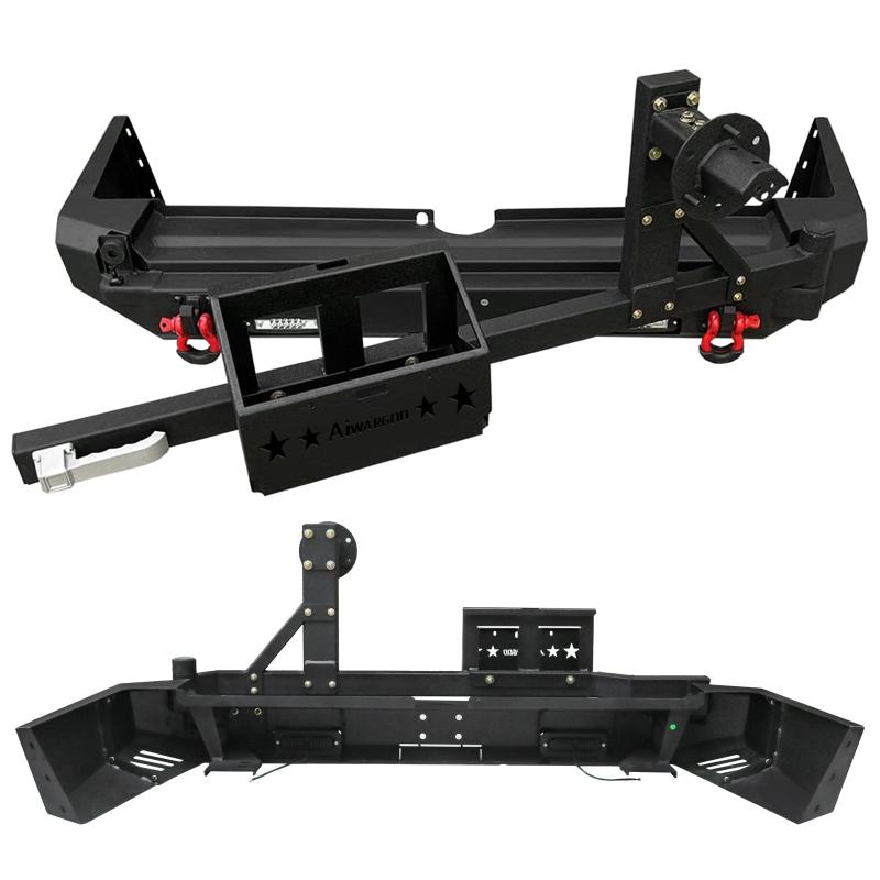 Steel Rear Bumper with Spare tire rack and Fuel tank rack Compatible with 2015-2020 4Runner-7