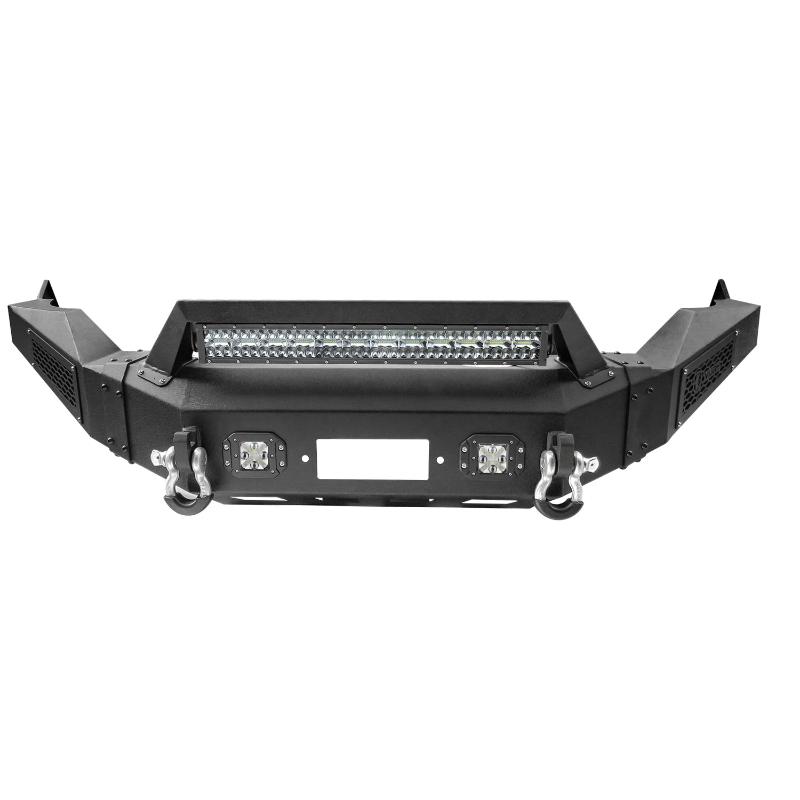 With Winch Plate and LED Lights Front Bumper Compatible with 2013-2018 RAM 1500 (Exclude Rebel) and 2019-2024 RAM 1500 Classic-4