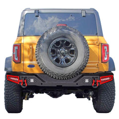 2021-2024 Ford Bronco Rear Bumper with LED Lights & D-Rings & Sensor Mounting Hole Compatible-6