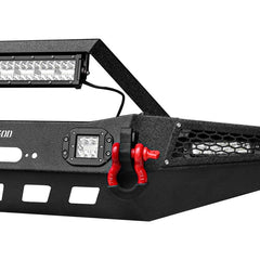 Front Bumper for 1983-2001 Jeep Cherokee XJ with D-Rings & Winch Plate & LED Lights-5