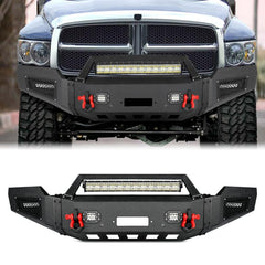 Front Bumper for 2003-2005 RAM 2500丨3500 with Winch Plate & LED lights & D-Rings & Sensor Holes-1