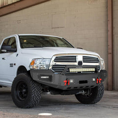 Front Bumper for 2003-2005 RAM 2500丨3500 with Winch Plate & LED lights & D-Rings & Sensor Holes-7