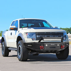 Front Bumper for 2010-2014 Ford Raptor with Winch Plate & LED Lights & Sensor Holes & D-Rings-6