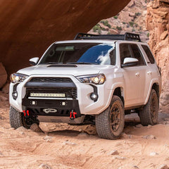 Front Bumper for 2010-2024 Toyota 4Runner with D-Rings & Winch Plate & LED Lights-6