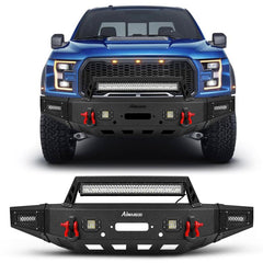 FrontBumperfor2015-2017F150withWinchPlate_LEDLights_SensorHoles-7