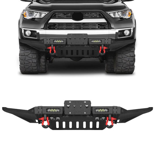 Front Bumper for 2015-2020 Toyota 4Runner with D-Rings & Winch Plate & LED Lights-1