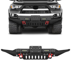 Front Bumper for 2015-2020 Toyota 4Runner with D-Rings & Winch Plate & LED Lights-1