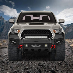 Front Bumper for 2016-2023 Toyota Tacoma with D-Rings & Winch Plate & LED Lights-7