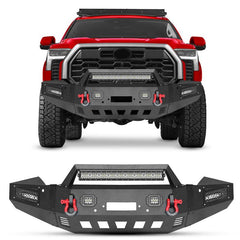 Front Bumper for 2022-2024 Toyota Tundra with Winch Plate & LED Lights & D-Rings-1