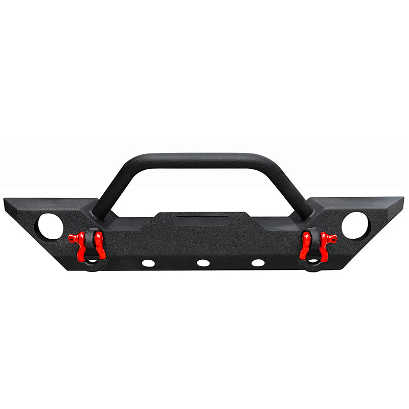 Front and Rear Bumper for 2007-2018 Jeep Wrangler JK and JKU with D-Rings & Fog Lights Holes