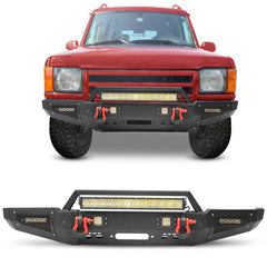 Front and Rear Bumper for 1999-2004 Land Rover Discovery2 with LED Lights & D-Rings & Sensor Holes-2