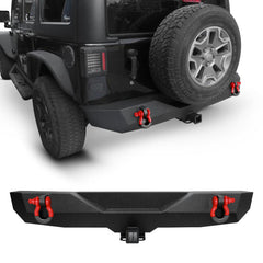 Front and Rear Bumper for 2007-2018 Jeep Wrangler JK and JKU with D-Rings & Fog Lights Holes-6