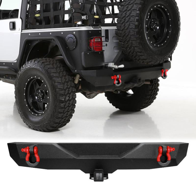 Front and Rear Bumper for 2007-2018 Jeep Wrangler JK and JKU with D-Rings & Fog Lights Holes-08
