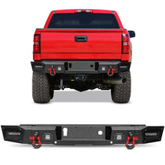 Front and Rear Bumper for 2015-2019 Chevy Silverado 2500丨3500 with Winch Plate and LED Lights-3