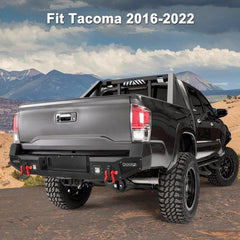 Front and Rear Bumper for 2016-2022 Toyota Tacoma with D-Rings & Winch Plate & LED Lights-15