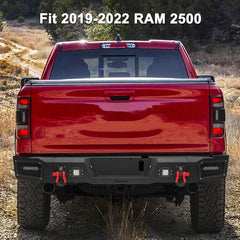 Front and Rear Bumper for 2019-2023 RAM 2500丨3500 with Winch Plate & LED lights & D-Rings & Sensor Holes-11