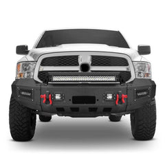 Front and Rear Bumper for 2019-2023 RAM 2500丨3500 with Winch Plate & LED lights & D-Rings & Sensor Holes-8