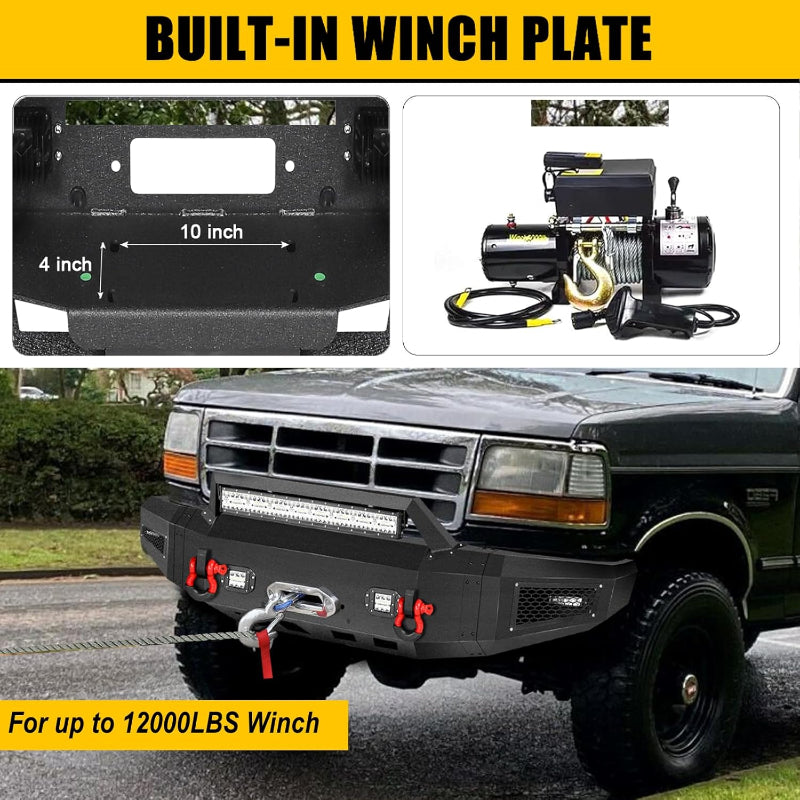 Heavy-dutySteelFrontBumperfor1992-1997F150F250F350-3