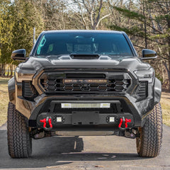 Heavy-dutySteelFrontBumperfor2016-2022ToyotaTacomawithLicencePlateHolder_D-Rings_WinchPlate_LEDLights-9