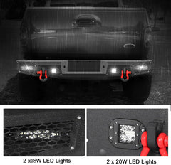 Heavy-dutySteelRearBumperfor1992-1997FordF150F250F350-4