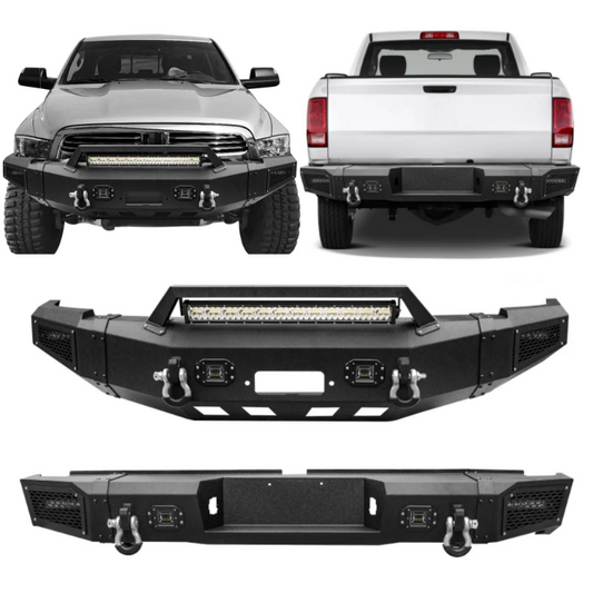 Heavy-duty_Steel_Front_and_Rear_Bumper_for_2010-2018_RAM_2500_3500_with_LED_lights_D-Rings_Sensor_Holes