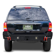 Rear Bumper for 1999-2004 Grand Cherokee WJ with LED Lights & D-rings-7