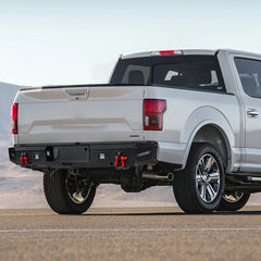 Rear Bumper for 2015-2023 Ford F150 with D-Rings & LED Lights-7