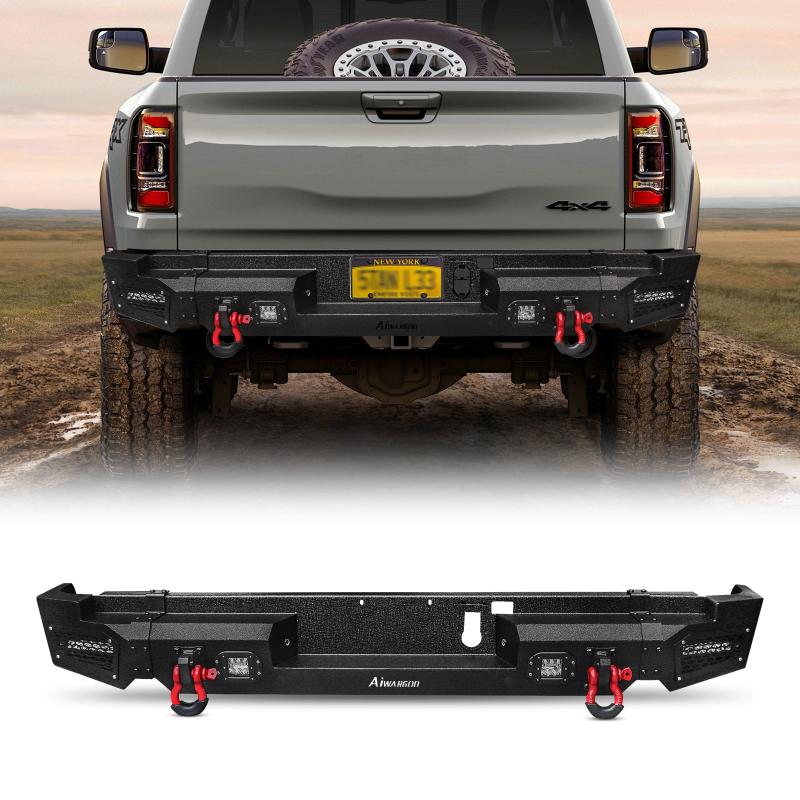 RearBumperfor2019-2022RAM1500withD-Rings_LEDLights_SensorHoles-1