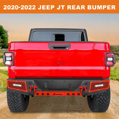 Rear Bumper for 2020-2022 Jeep Gladiator JT with LED Lights & D-Rings-2