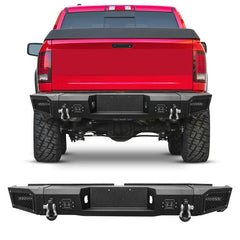 Rear Bumper Compatible with 2010-2018 RAM 2500丨3500 with Winch Plate and LED lights-1